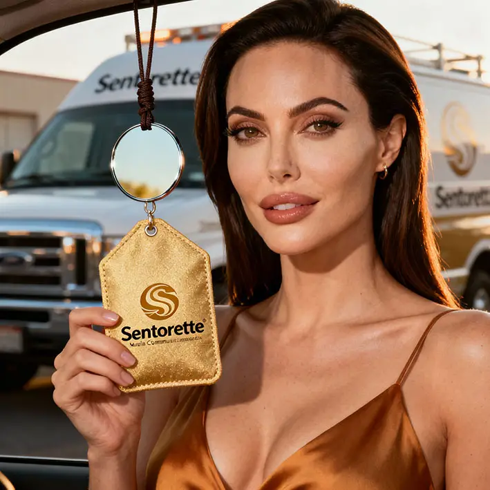 Osvěžovač do auta jako firemní olfaktorická komunikace, pozitivní vzpomínka pro zákazníky po doručení a přepravě